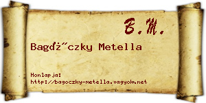 Bagóczky Metella névjegykártya
